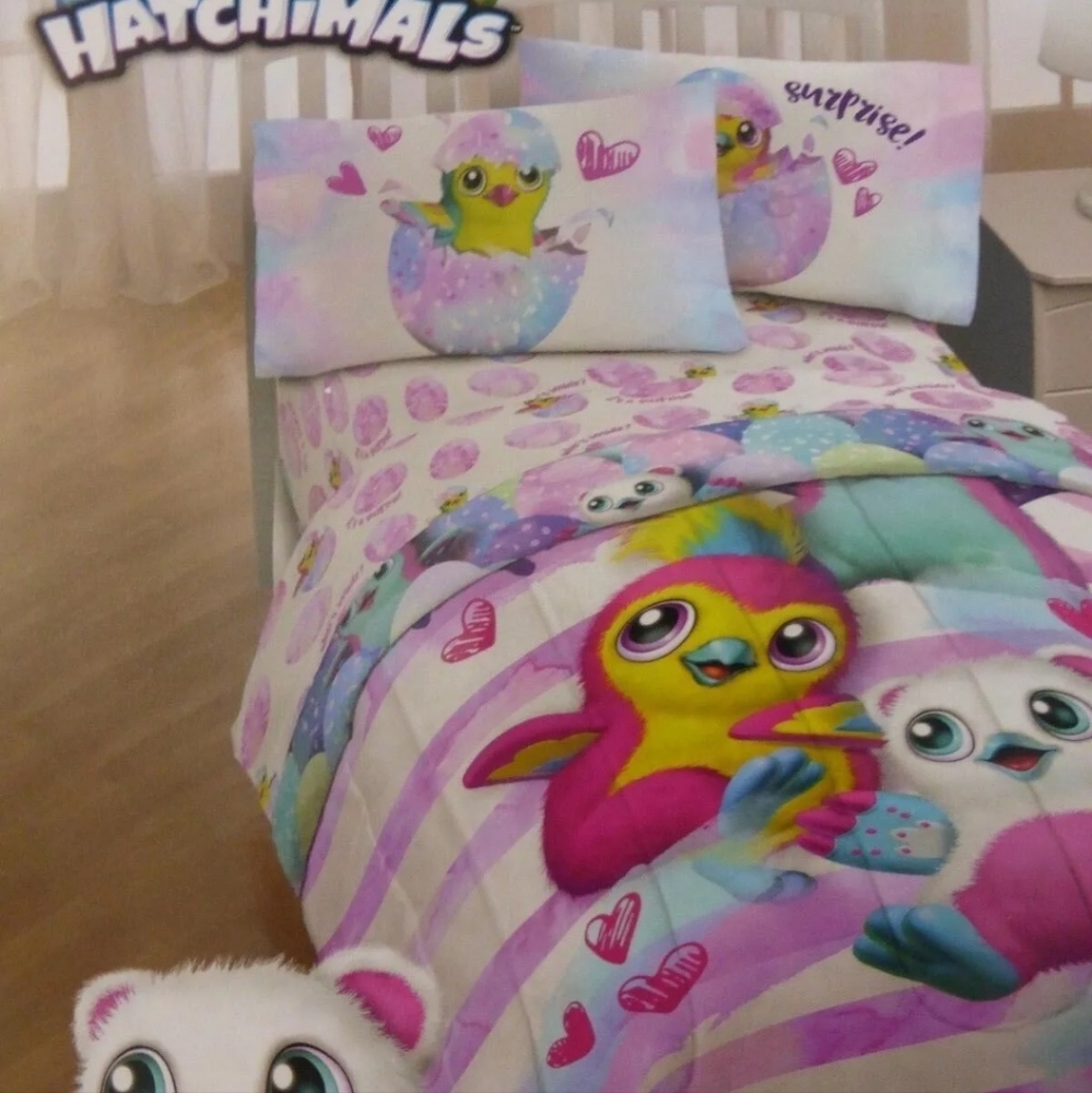 Twin Hatchimal bed set
